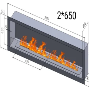 Біокамін класичний 2*650