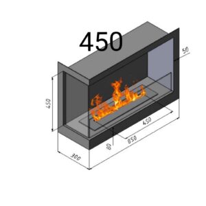 Біокамін кутовий лівий 450